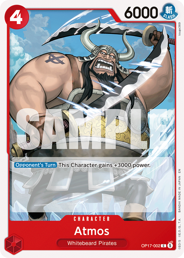 Atmos OP17-002 standaard Engelse kaart, One Piece Card Game