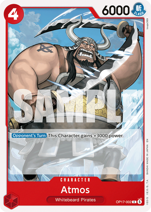 Atmos OP17-002 standaard Engelse kaart, One Piece Card Game