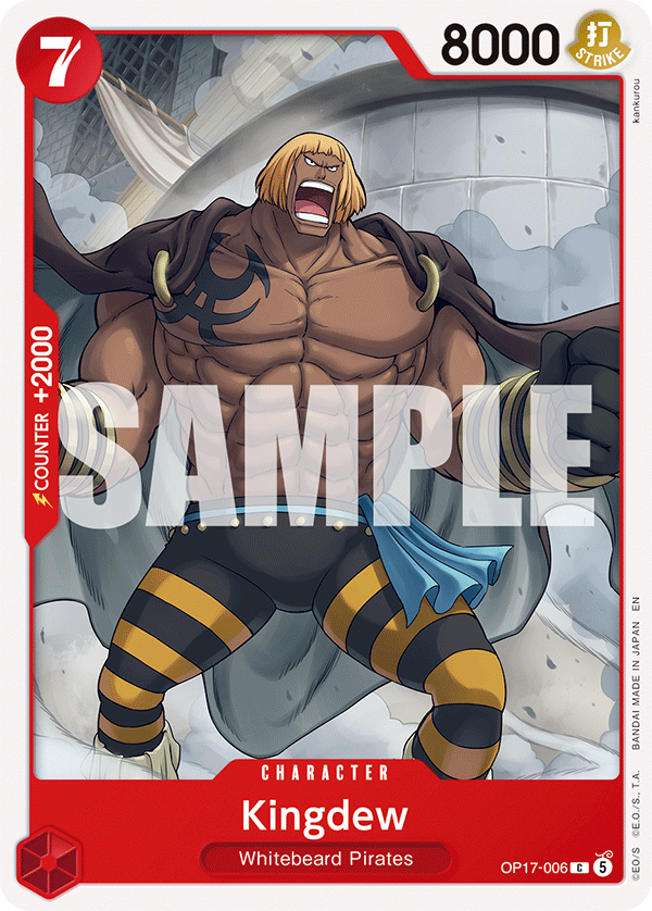 Kingdew OP17-006 standaard Engelse kaart, One Piece Card Game
