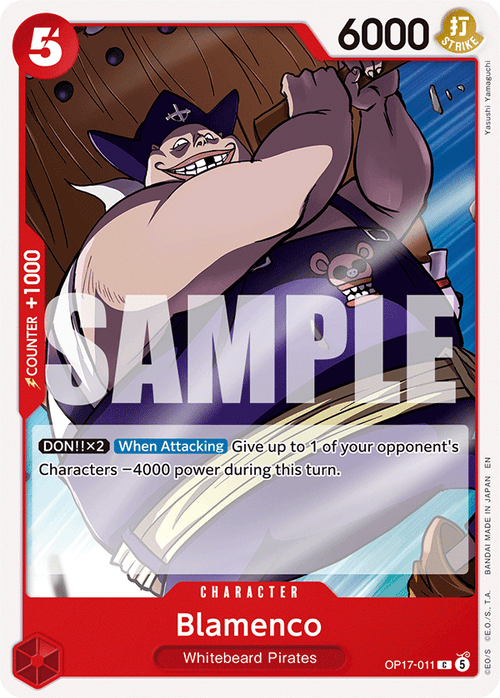 Blamenco OP17-011 standaard Engelse kaart, One Piece Card Game
