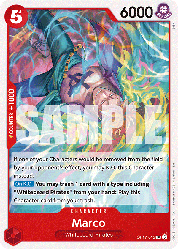 Marco OP17-015 standaard Engelse kaart, One Piece Card Game