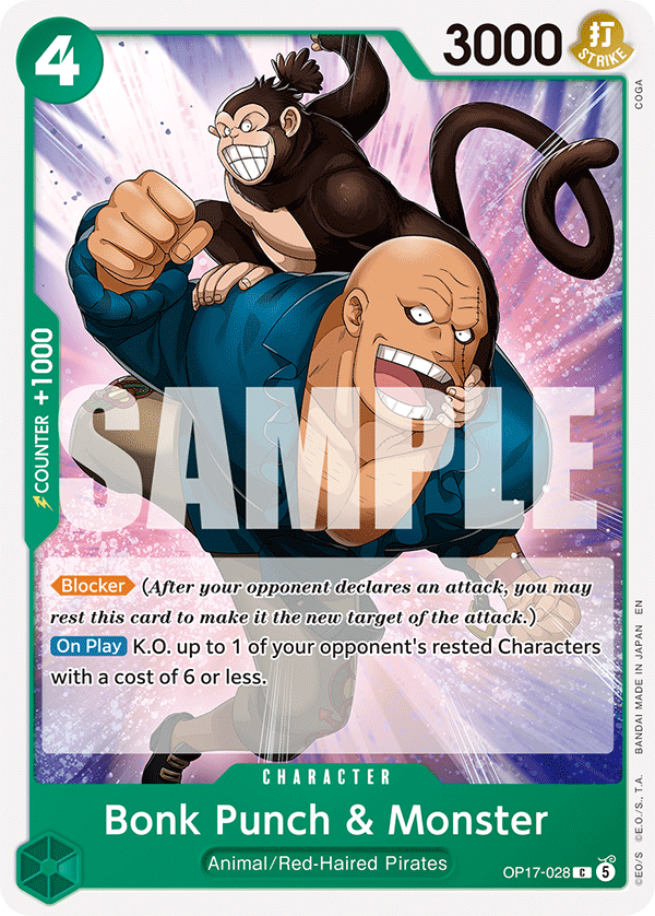 Bonk Punch & Monster OP17-028 Engelse standaarduitvoering