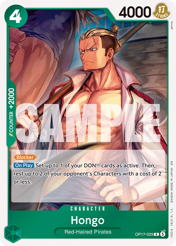 Hongo OP17-029 standaard Engelse kaart, One Piece Card Game