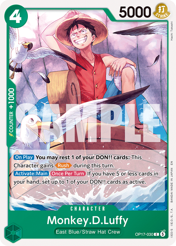 Monkey.D.Luffy OP17-030 Engelse standaarduitvoering