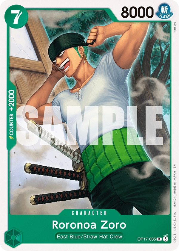 Roronoa Zoro OP17-035 Engelse standaarduitvoering