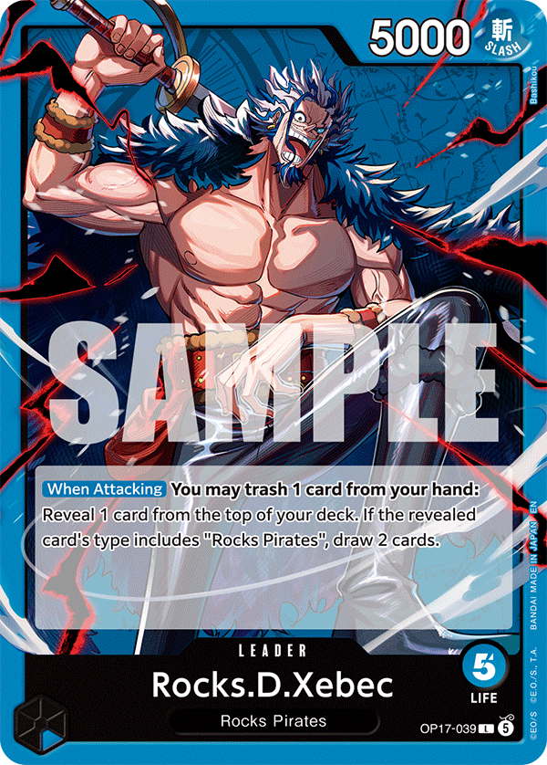 Rocks.D.Xebec OP17-039 standaard Engelse kaart, One Piece Card Game