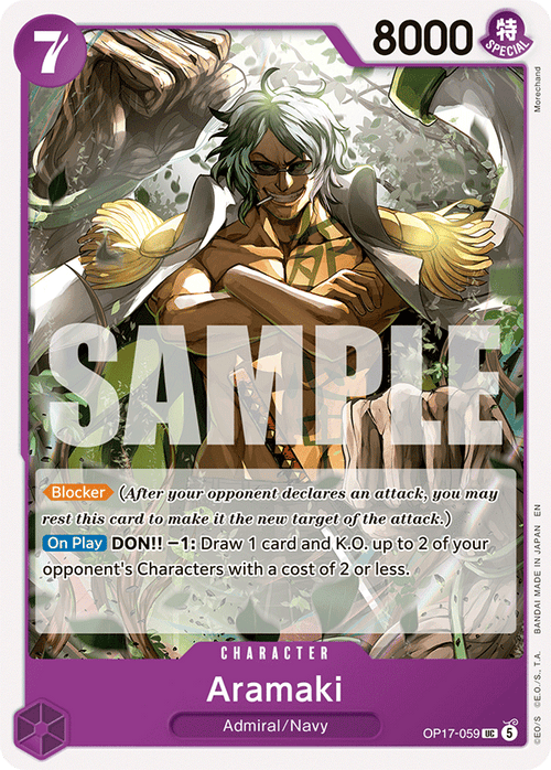 Aramaki OP17-059 standaard Engelse kaart, One Piece Card Game