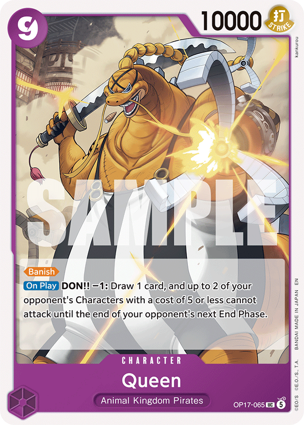 Queen OP17-065 standaard Engelse kaart, One Piece Card Game