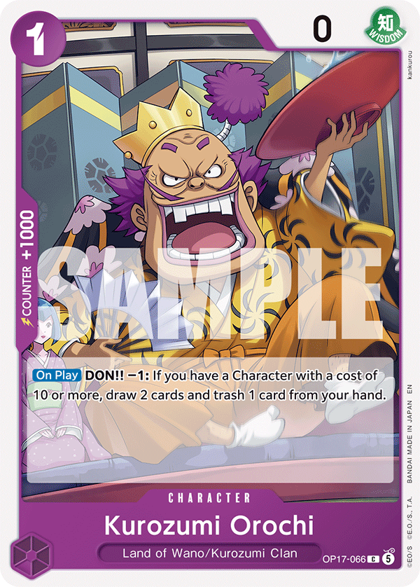 Kurozumi Orochi OP17-066 standaard Engelse kaart, One Piece Card Game