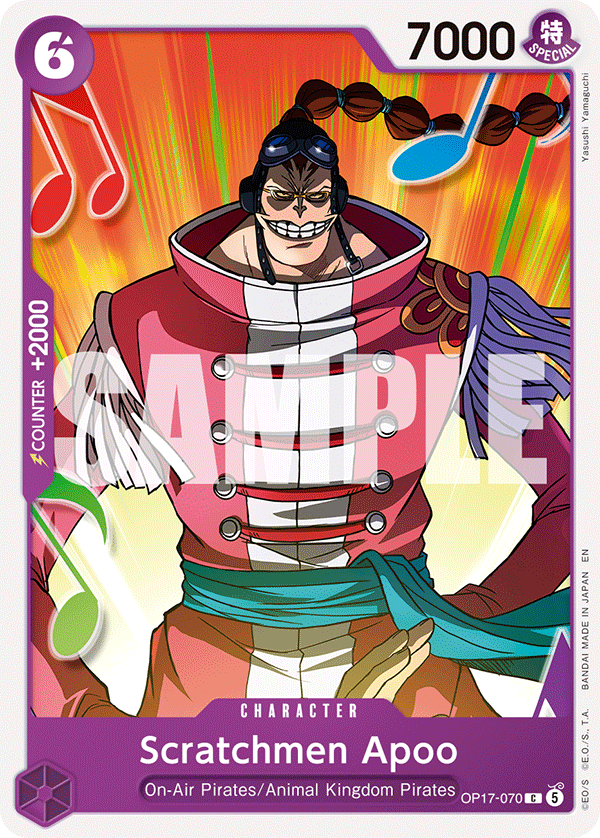 Scratchmen Apoo OP17-070 standaard Engelse kaart, One Piece Card Game