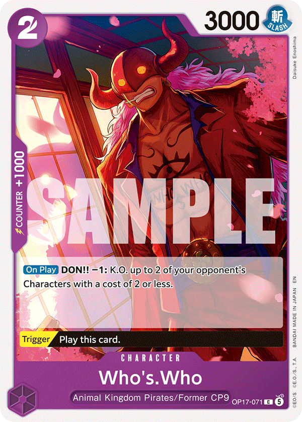 Who's.Who OP17-071 standaard Engelse kaart, One Piece Card Game
