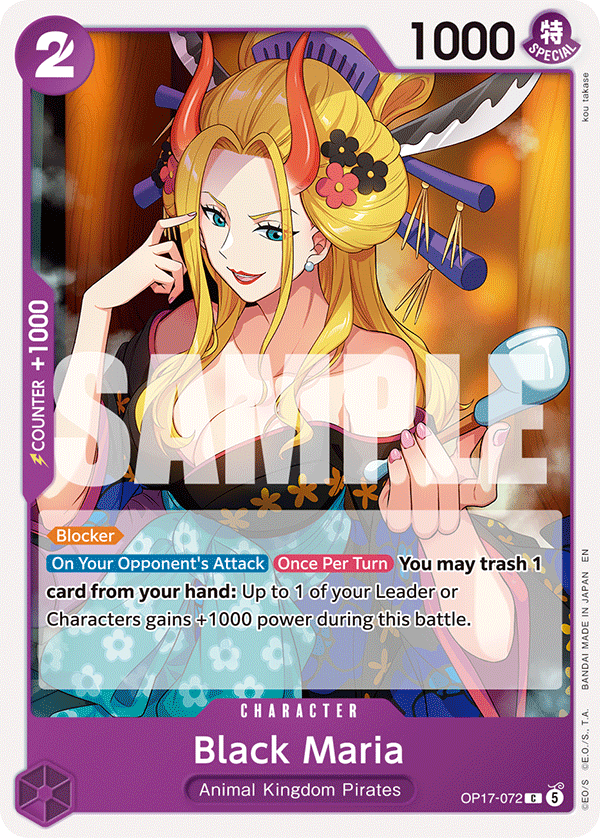 Black Maria OP17-072 standaard Engelse kaart, One Piece Card Game