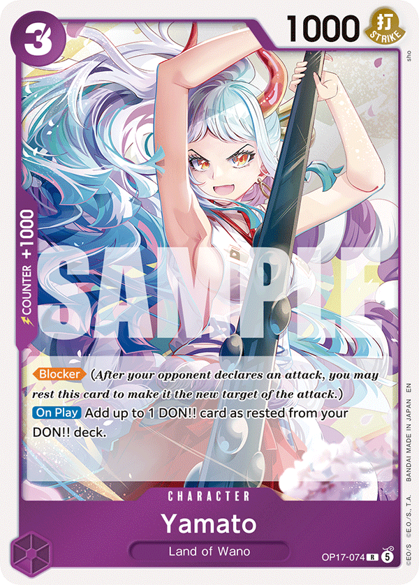 Yamato OP17-074 (R), One Piece Card Game, Engelse standaardkaart