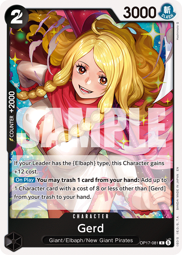 Gerd OP17-081 standaard Engelse kaart, One Piece Card Game