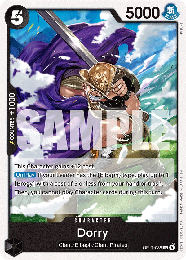 Dorry OP17-085 standaard Engelse kaart, One Piece Card Game