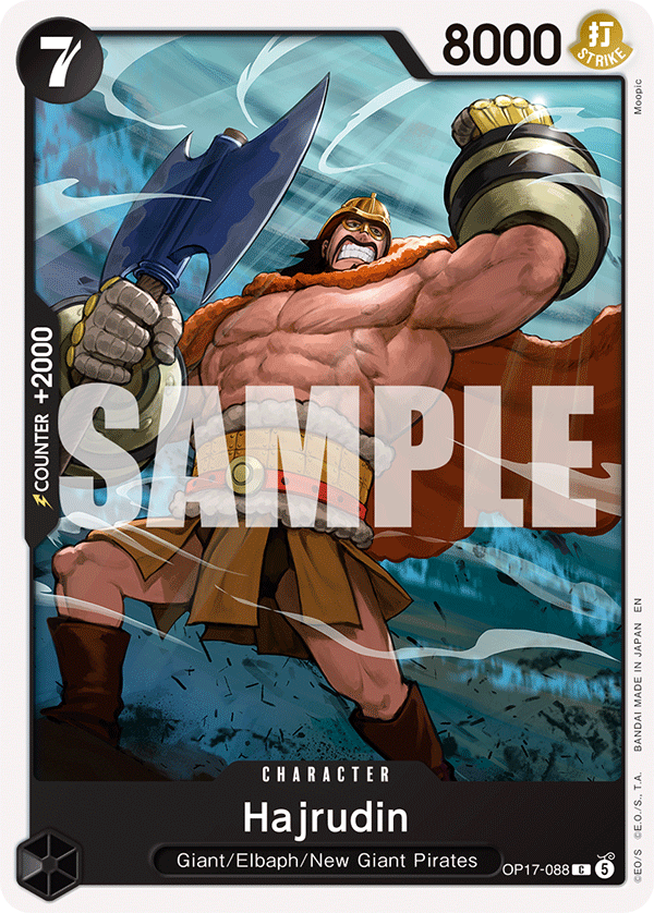 Hajrudin OP17-088 standaard Engelse kaart, One Piece Card Game