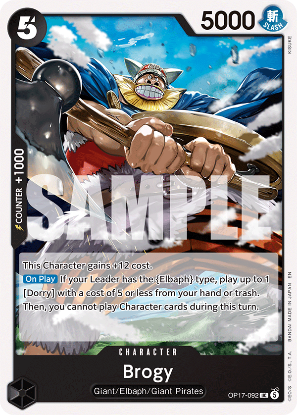 Brogy OP17-092 standaard Engelse kaart, One Piece Card Game