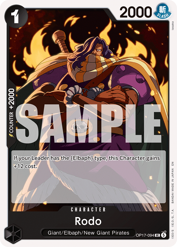 Rodo OP17-094 standaard Engelse kaart, One Piece Card Game