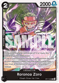 Roronoa Zoro OP17-095 standaard Engelse kaart, One Piece Card Game