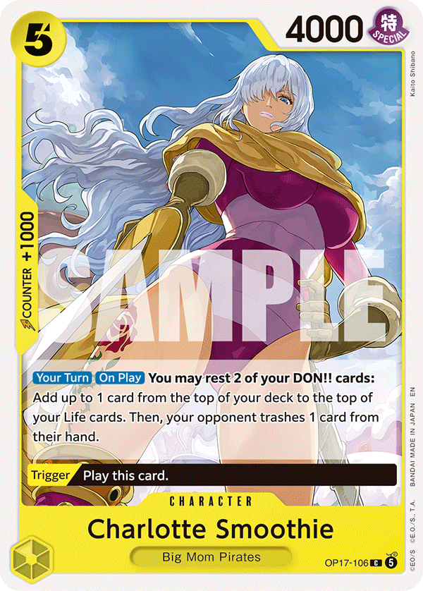 Charlotte Smoothie OP17-106 standaard Engelse kaart, One Piece Card Game