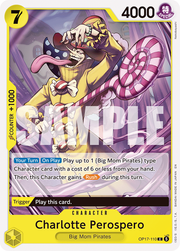 Charlotte Perospero OP17-110 standaard Engelse kaart, One Piece Card Game